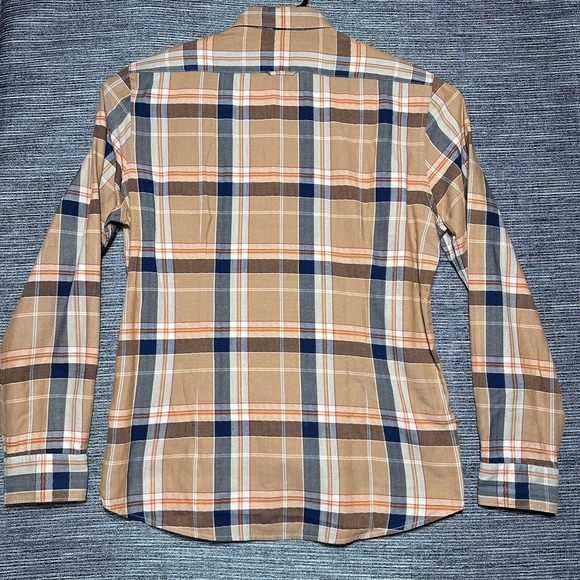 Marc O’Polo Shirt Men’s M Blue Orange Shape Fit Long Sleeve Button Up - Picture 11 of 12